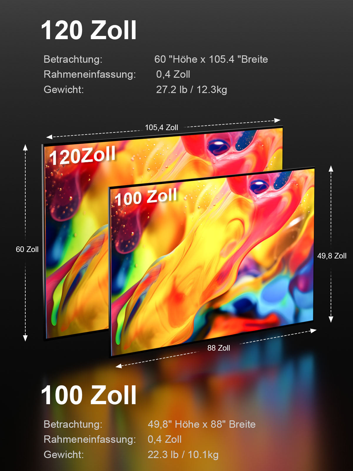 100'' -120'' Matte White Screen